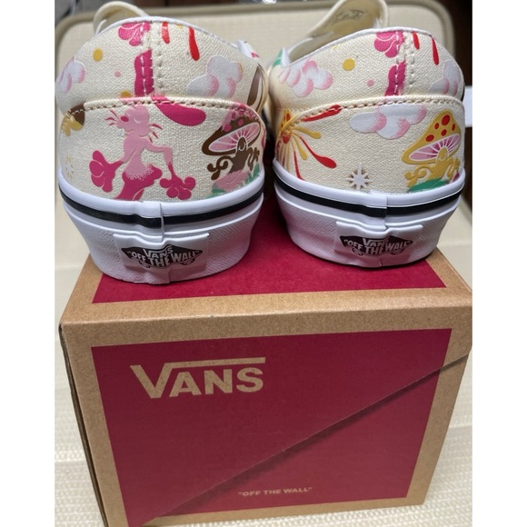 Vans Cream Slip-On Sneakers with Classic Silhouette - Picture 2 of 3